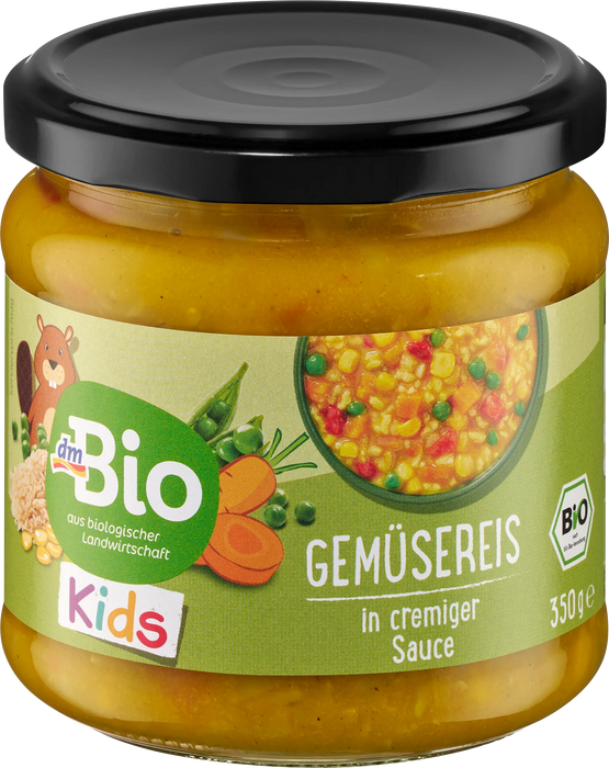 Био меню ориз със зеленчуци Kids, 3+г, 350 g