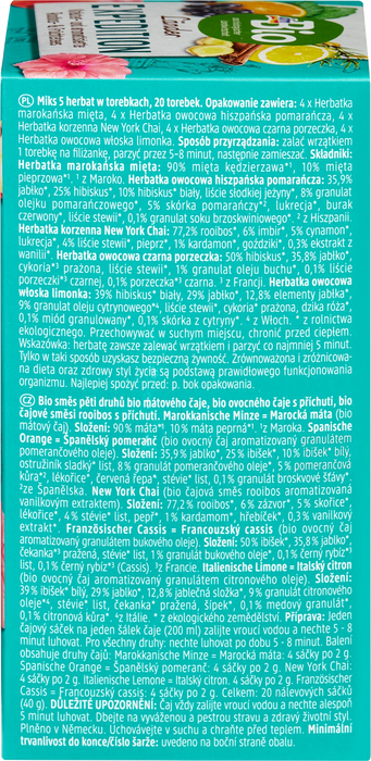Био Микс от 5 вида чай, 20x2g, 40 g