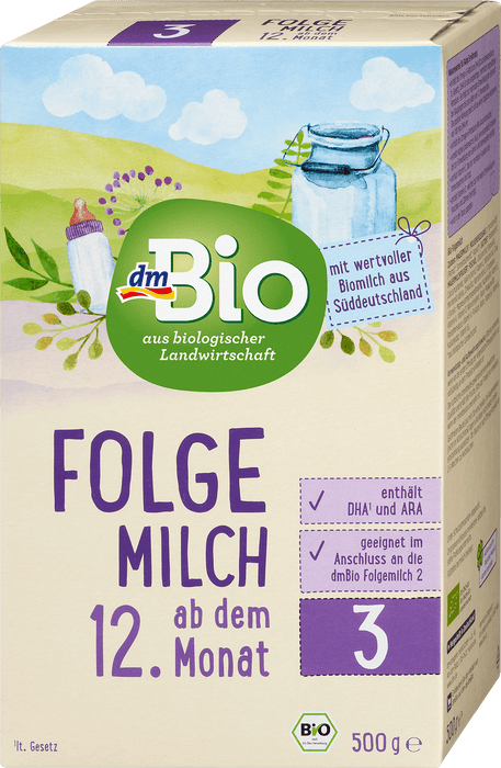 Био мляко за последващо хранене 3, 12+м, 500 g