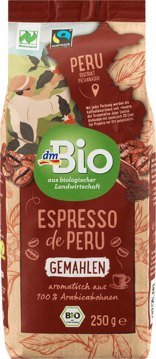 Био мляно кафе Espresso de Peru, 250 g