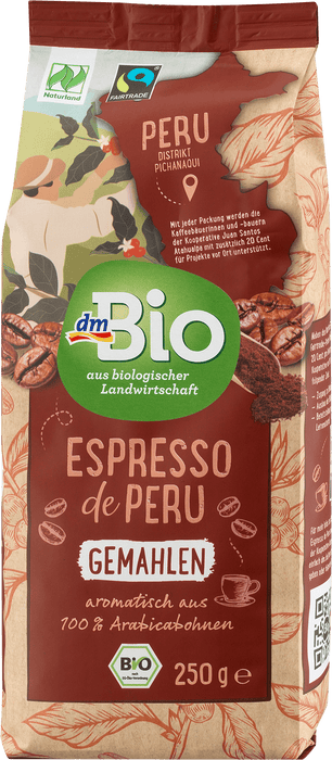 Био мляно кафе Espresso de Peru, 250 g