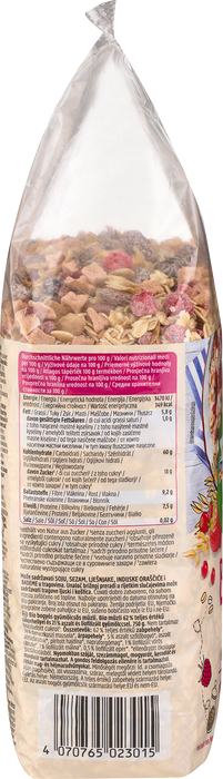 Био мюсли с овесени ядки и сушени плодове, 750 g