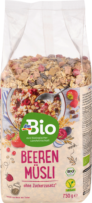 Био мюсли с овесени ядки и сушени плодове, 750 g