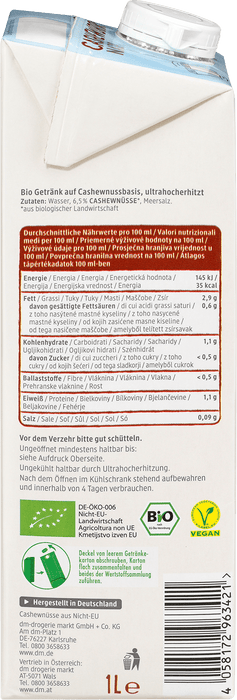 Био напитка от кашу Natur, 1 l