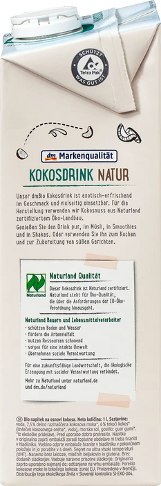 Био натурална кокосова напитка, 1 l