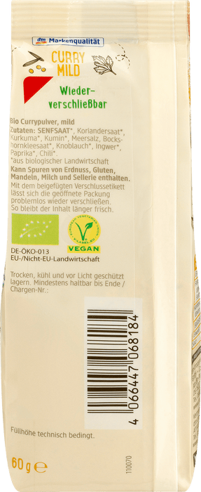 Био нелютиво къри, 60 g