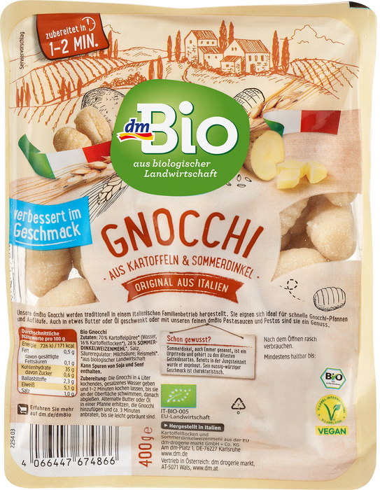 Био оригинални ньоки от Италия, 400 g