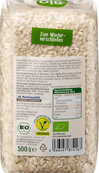 Био ориз за Ризото Carnaroli, 500 g