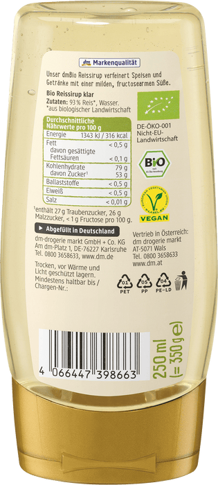 Био оризов сироп, 250 ml