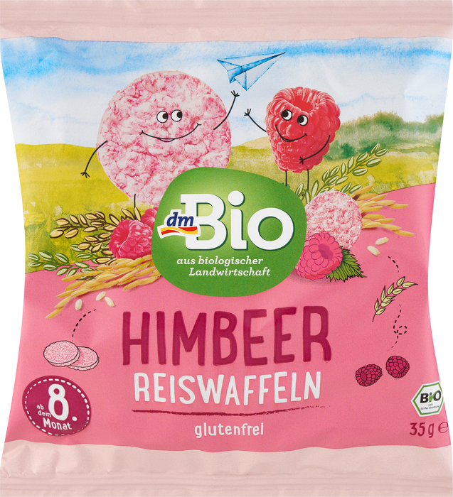 Био оризови вафли малина, 8+м, 35 g