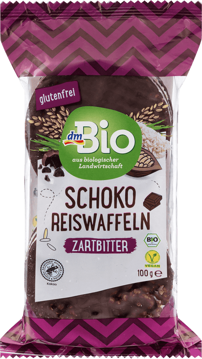 Био оризовки с черен шоколад, 100 g