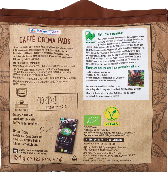 Био падове кафе Crema, 154 g