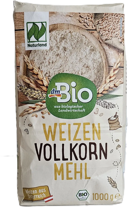 Био Пълнозърнесто пшенично брашно, 1 kg