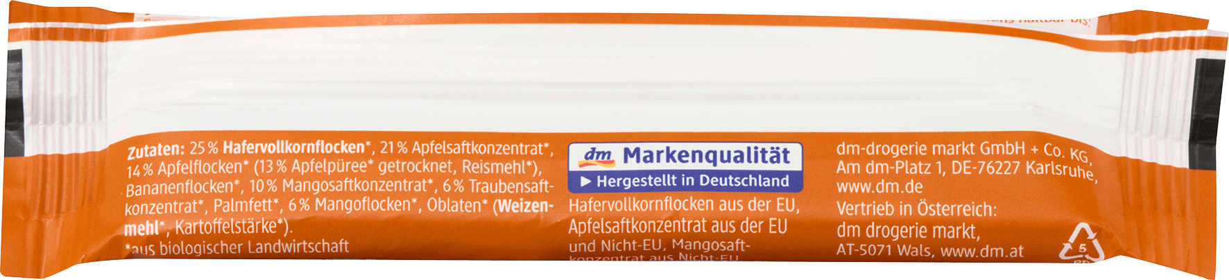 Био плодов бар ябълка и манго, 1+г, 25 g