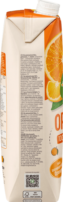 Био портокалов сок, 1 l