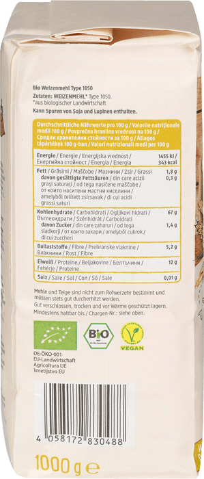 Био пшенично брашно тип 1050, 1 000 g