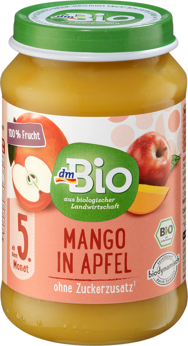 Био пюре от ябълка и манго, 190 g