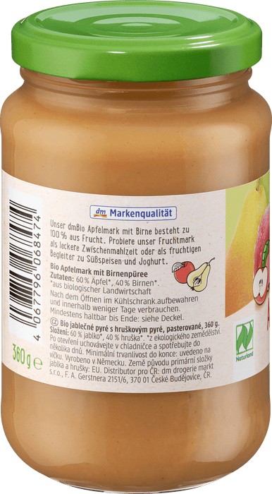 Био пюре от ябълки и круши, 360 g