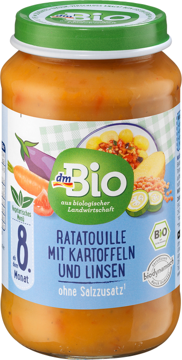 Био Рататуй с картофи и леща, 8+м, 220 g
