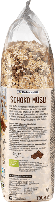 Био шоко мюсли без стафиди, 750 g