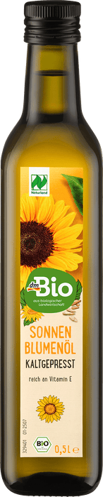 Био слънчогледово олио, студено пресовано,, 500 ml