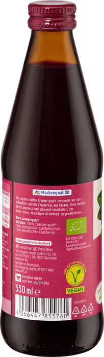 Био сок от червена боровинка, 330 ml