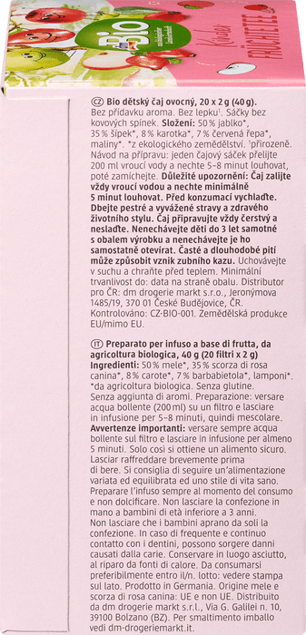 Детски плодов чай (20 x 2 g), 40 g