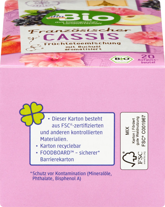 Плодов чай Френски касис (20x2 г), 40 g