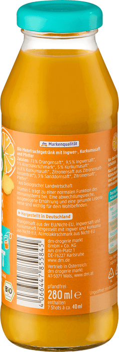 Шот с джинджифил и куркума, 280 ml