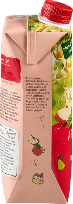 Сок от ябълки и круши с минерална вода, 6+ месеца, 500 ml
