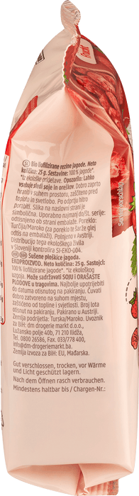 Сушени лиофилизирани плодове, резени ягоди, 25 g