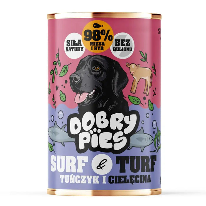 DOBRY PIES Surf & Turf Туна тон и телешко - мокра храна