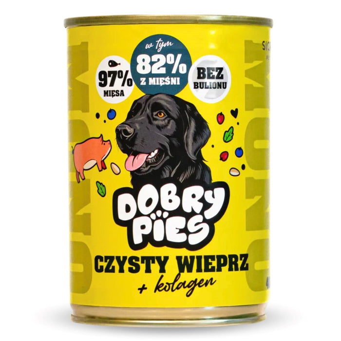 DOBRY PIES Mono Pure Pork + Collagen – мокра храна за кучета – 400 г