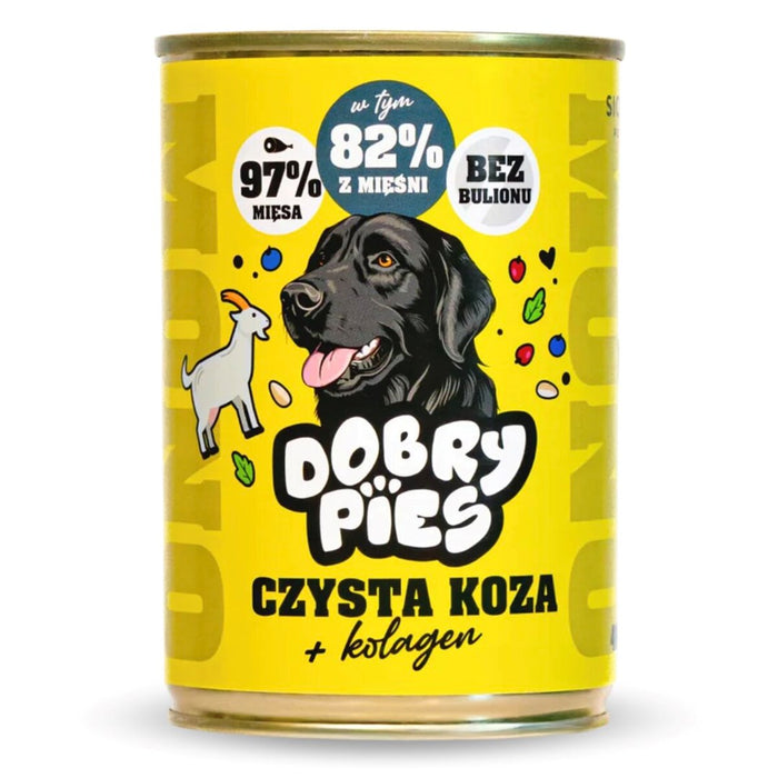 DOBRY PIES Mono Pure Goat + Collagen – мокра храна за кучета – 400 г