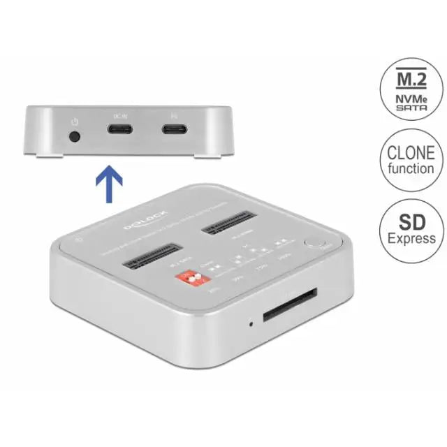 Докинг станция Delock 1 x M.2 NVMe SSD + 1 x