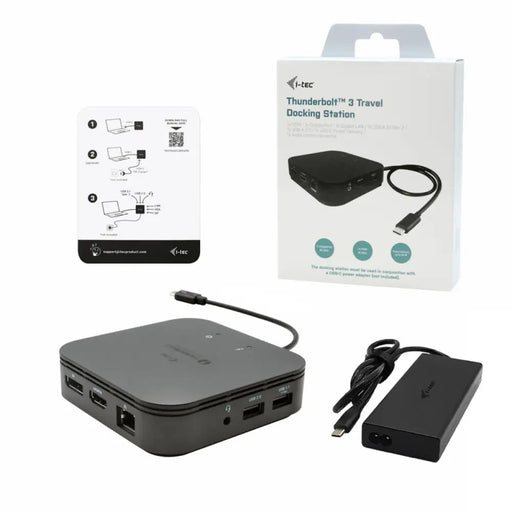 Докинг станция i-Tec TB3TRAVELDOCKPD60W Черен