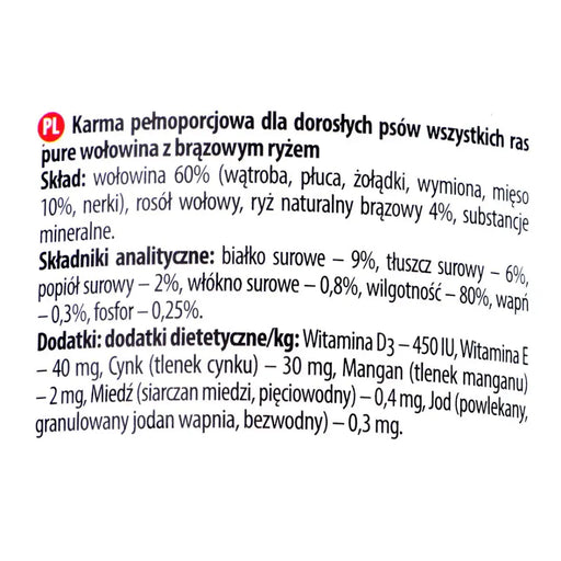 Dolina Noteci Premium Pure богата на телешко с кафяв ориз