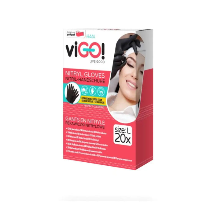 ДОМАКИНСКИ РЪКАВИЦИ НИТРИЛНИ L PREMIUM VIGO - ЧЕРНИ