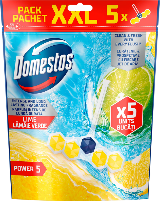 Тоалетно блокче Power 5 Lime, 5x50 g, 250 g