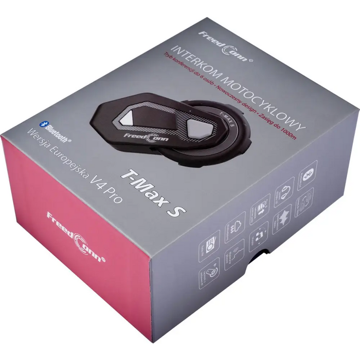 Домофон за мотоциклет FREEDCONN T-MAX S V4 PRO SINGLE Черен