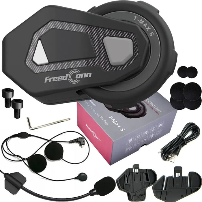 Домофон за мотоциклет FREEDCONN T-MAX S V4 PRO SINGLE Черен