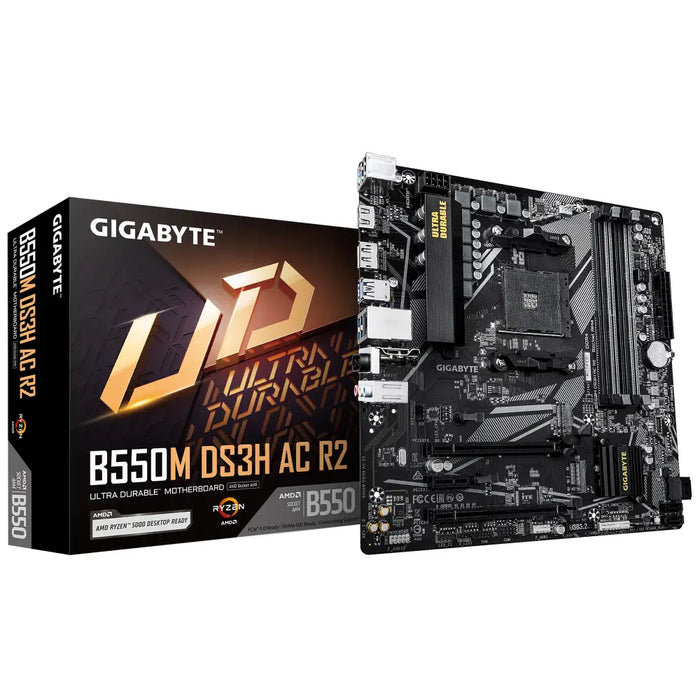 Дънна платка GIGABYTE B550M DS3H AC R2 Socket AM4