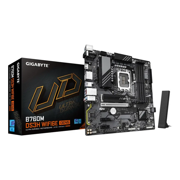 Дънна платка GIGABYTE B760M DS3H WIFI6E GEN5 - Поддържа