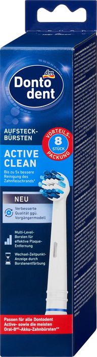 Накрайници за електрическа четка Active Clean, 8 бр