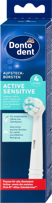Накрайници за електрически четки за зъби Active Sensitive, 4 бр