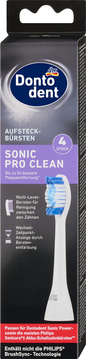 Приставки за електрическа четка за зъби Sonic Pro Clean, 4 бр