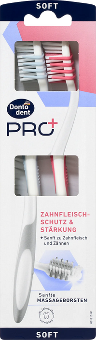 Четки за зъби Pro+ Sensitive Complete Care, меки, различни цветове/мотиви, 2 бр