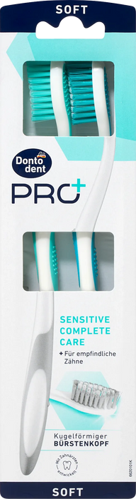 Четки за зъби Pro+ Sensitive Complete Care, различни цветове/мотиви, 2 бр