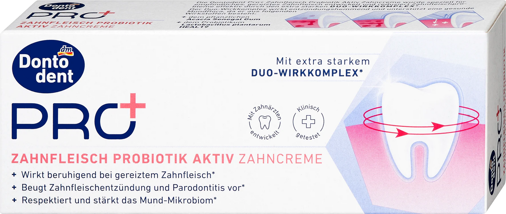 Паста за зъби с активен пробиотик за венци PRO+, 75 ml