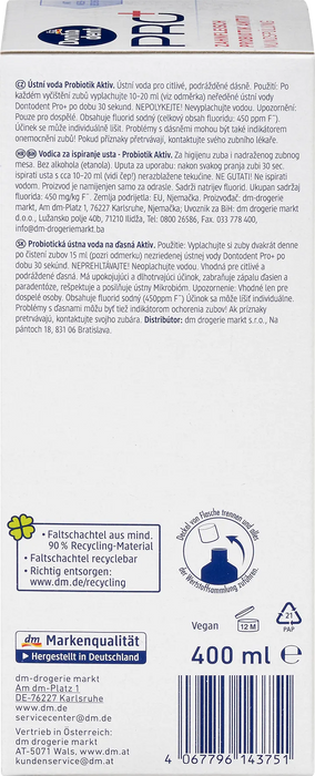 Вода за уста Pro+ с активен пробиотик, 400 ml